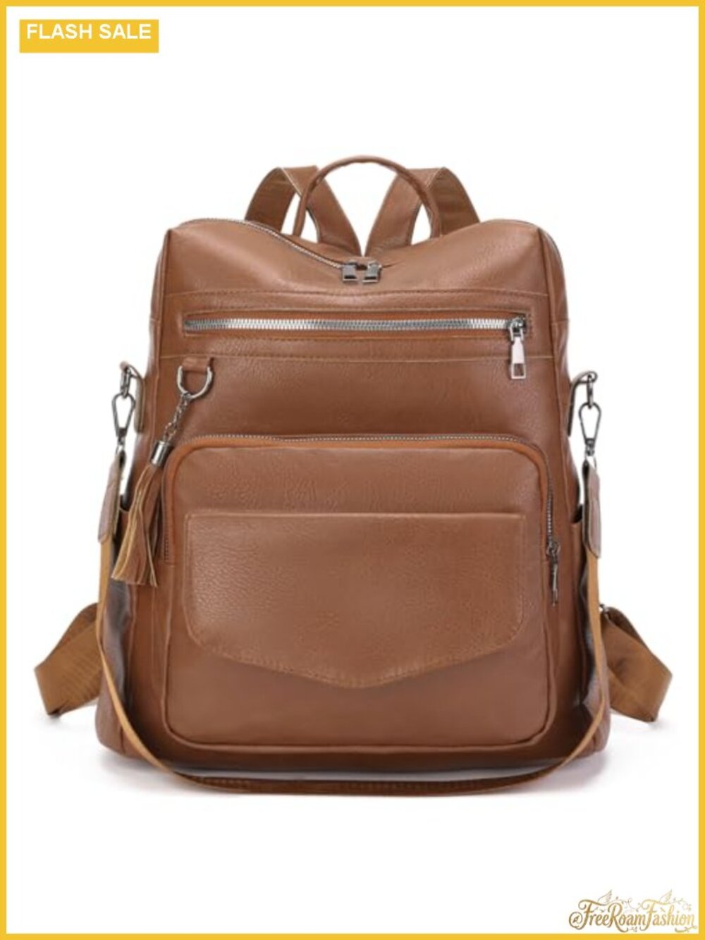 Women's PU Leather Convertible Anti-Theft Backpack Purse Travel Laptop Bag